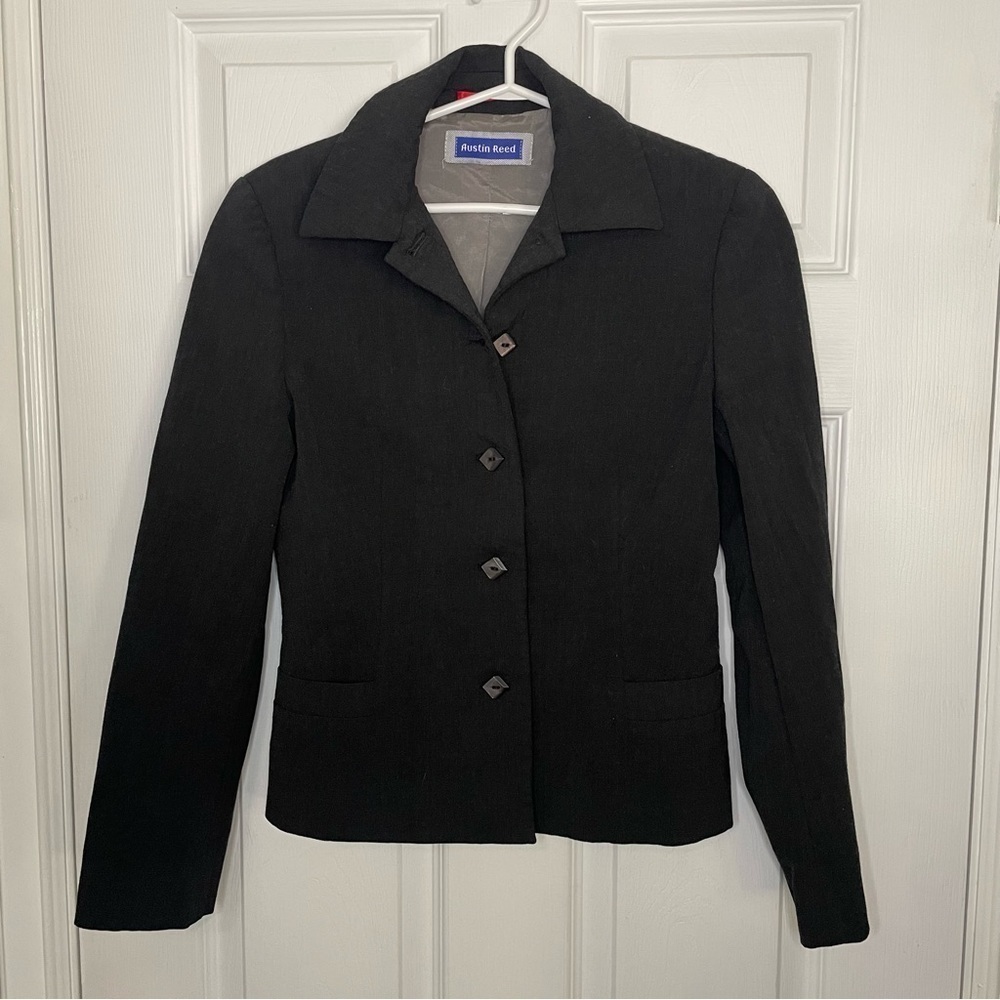 Austin Reed Vintage Wool Button Grey Jacket Small